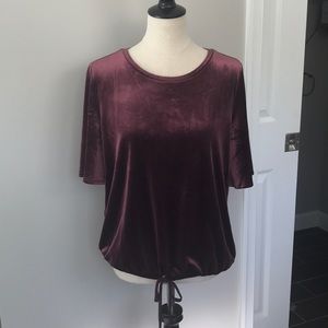 Gorgeous soft burgundy velvety top